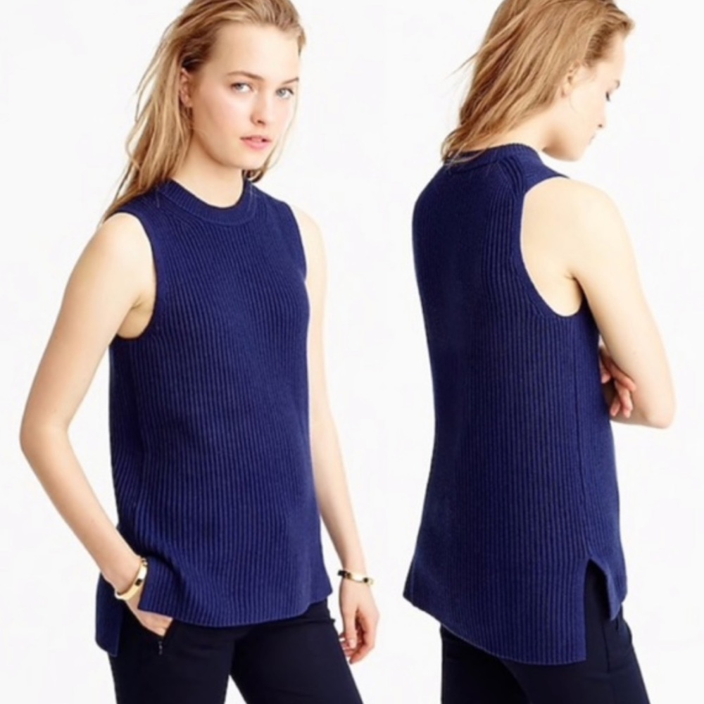NWT J.CREW Sleeveless Tunic Sweater Top